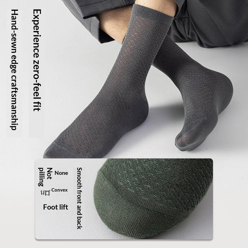 Breathable Sweat-Absorbent Mens Business Stockings