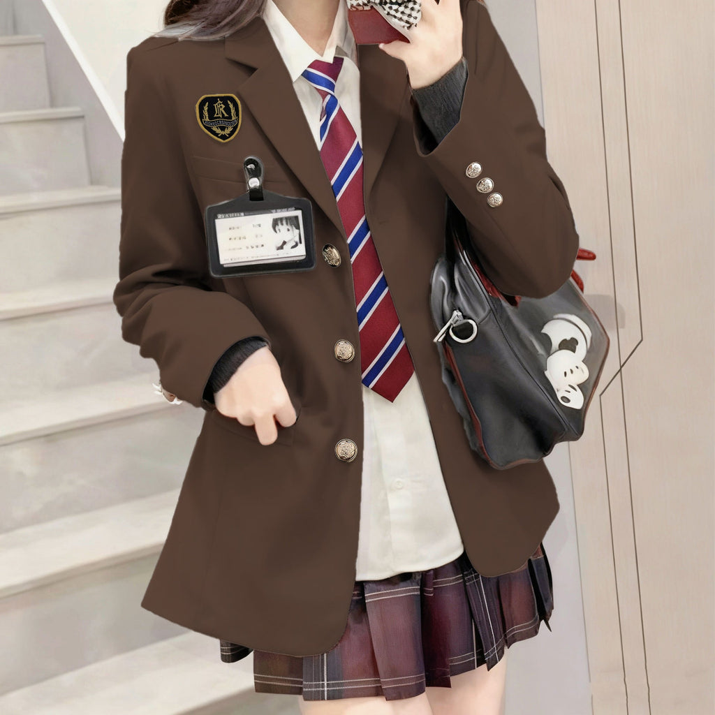 Preppy-style Tailored Blazer For Women