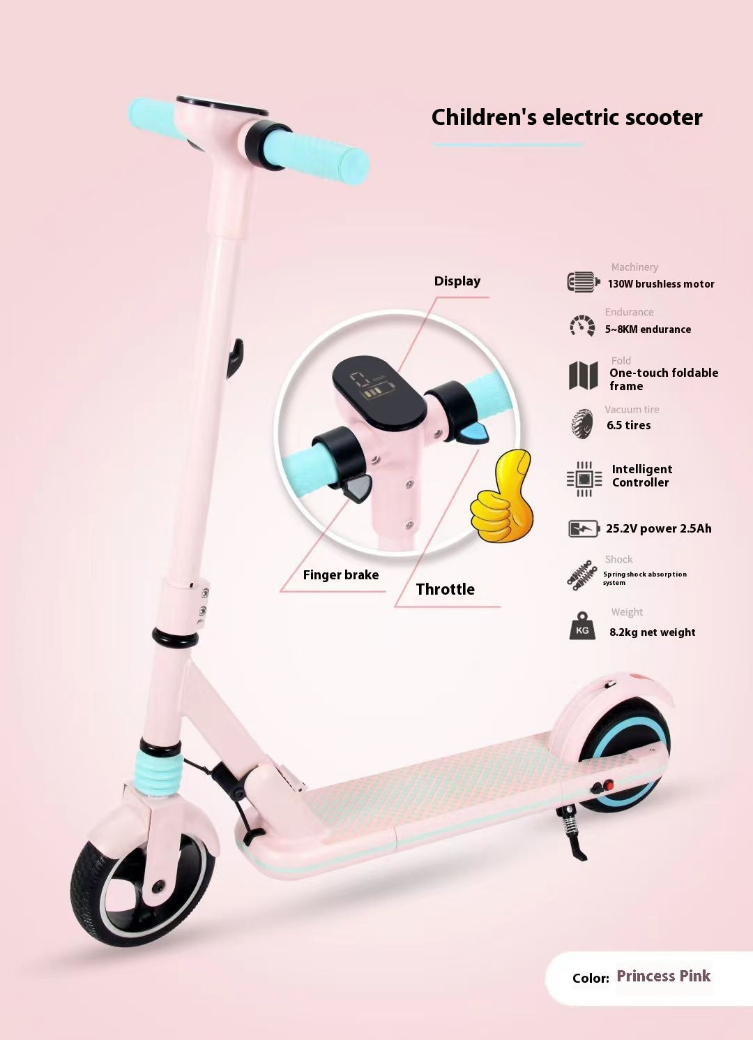 Aluminum Alloy Electric Children's Scooter