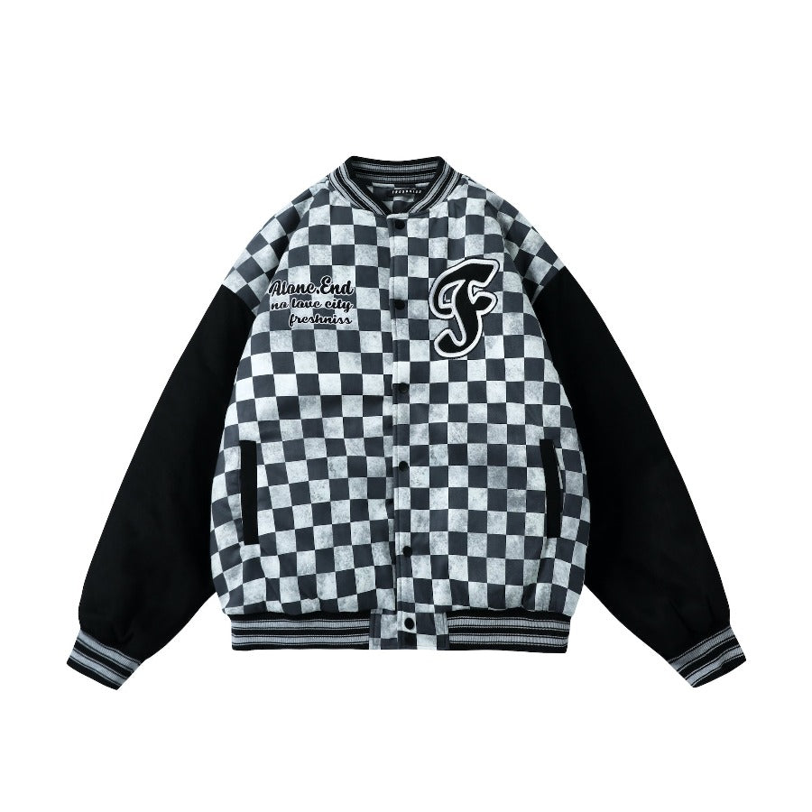 Blouson bomber à carreaux pour l'hiver