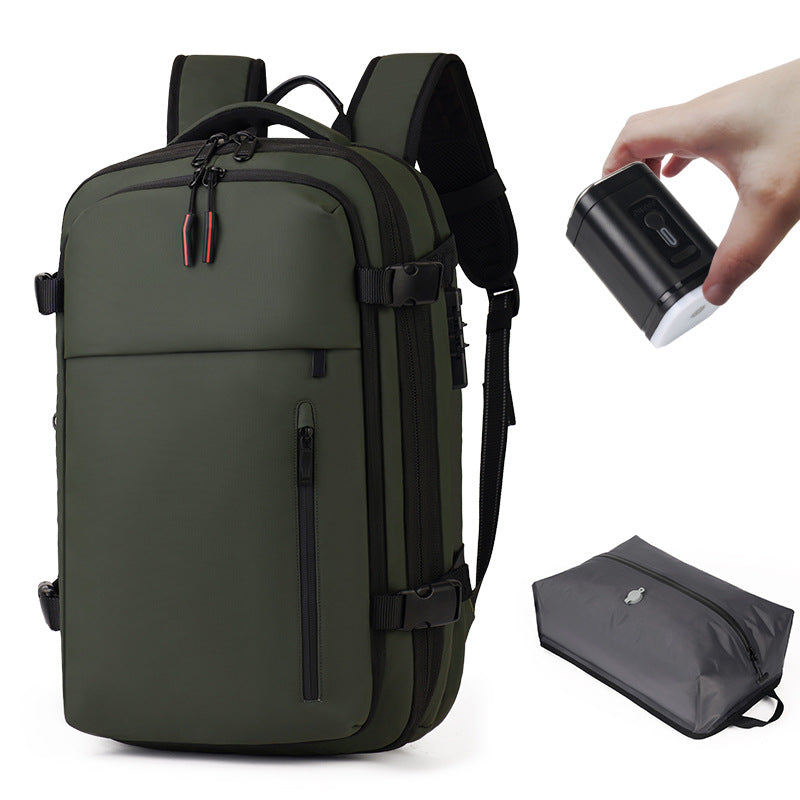 Vacuum-sealed Backpack Cross-border Trade Large Capacity Compression Design Short-trip Travel Bag With USB Charging Port