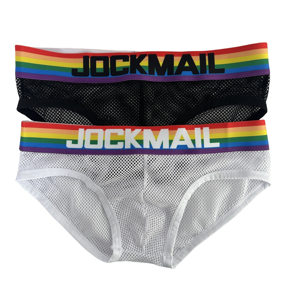 Mens Underwear Rainbow Mesh Breathable