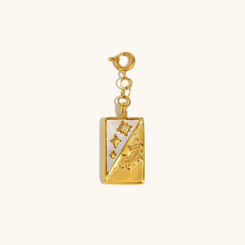 European And American Cross-border Spring-ring Pendant Stainless Steel Plated