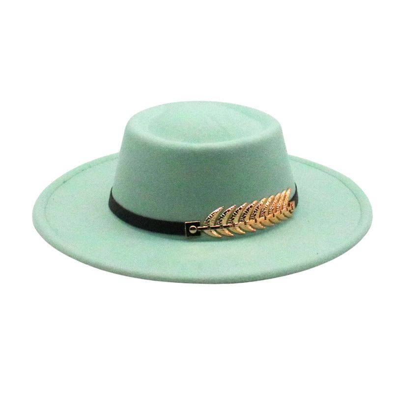 Retro AutumnWinter Wide-Brimmed Wool Jazz Hat