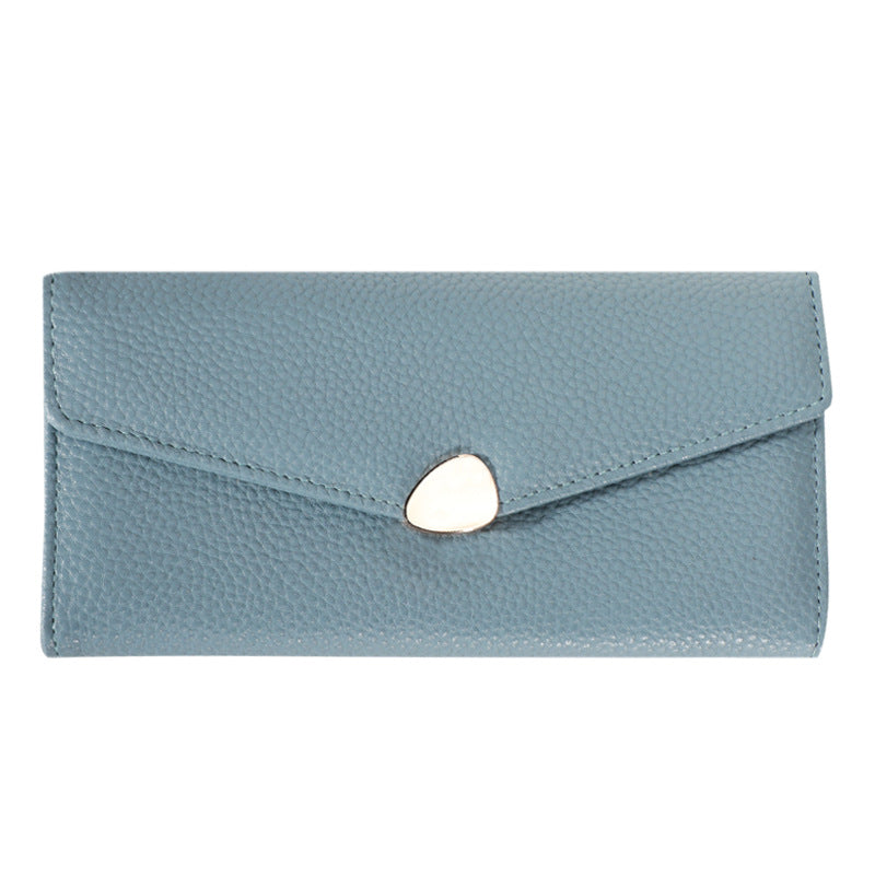 Women's Lychee-pattern Clutch Wallet Fashionable Cardholder Multi-functional