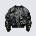 Heavy Industry Vintage Leather Flight Jacket Baggy Coat