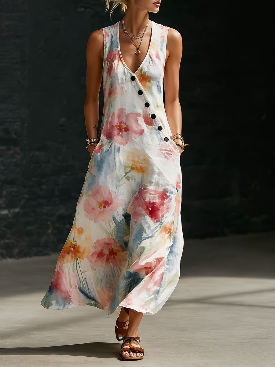 Women’s V-Neck Cross-Over Shirt and Wide-Leg Pants Set