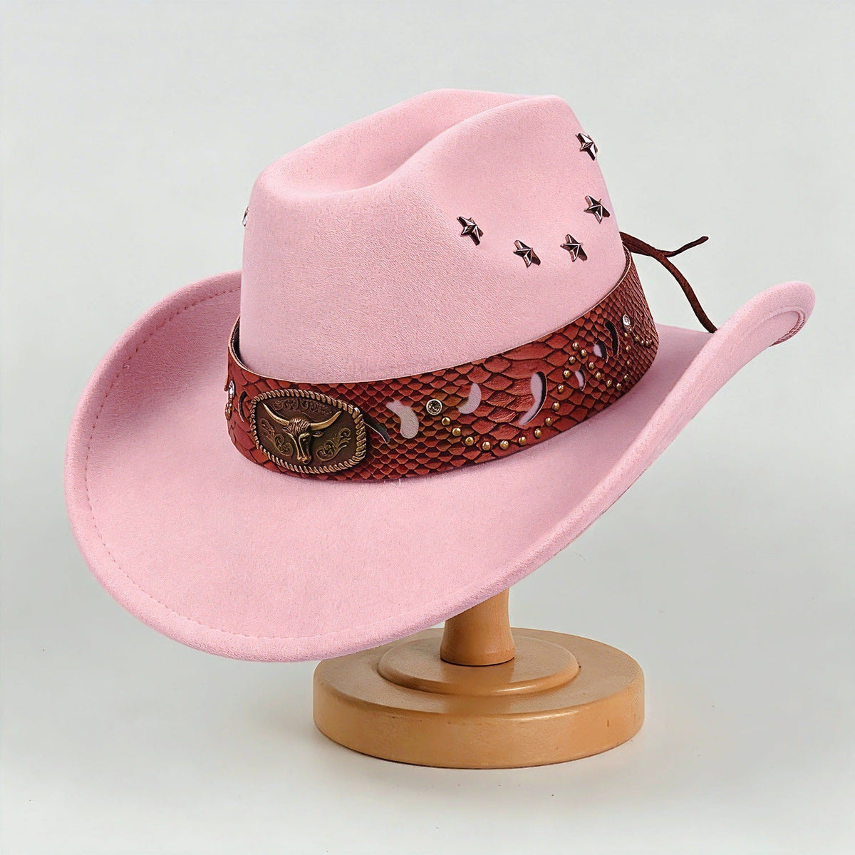 Best-selling European And American style Star studded Leather Jazz Cap
