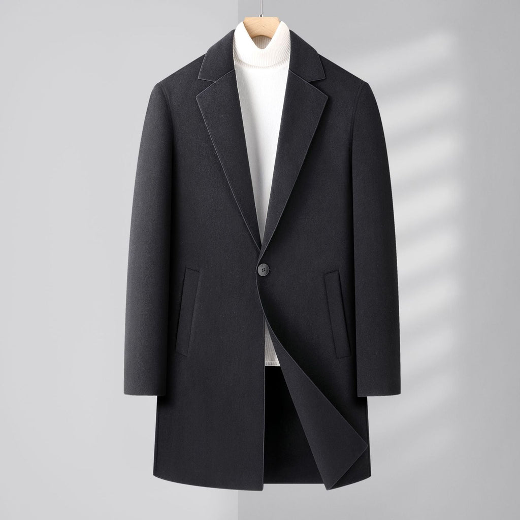 Autumn And Winter Men's Wool Double-faced Overcoat