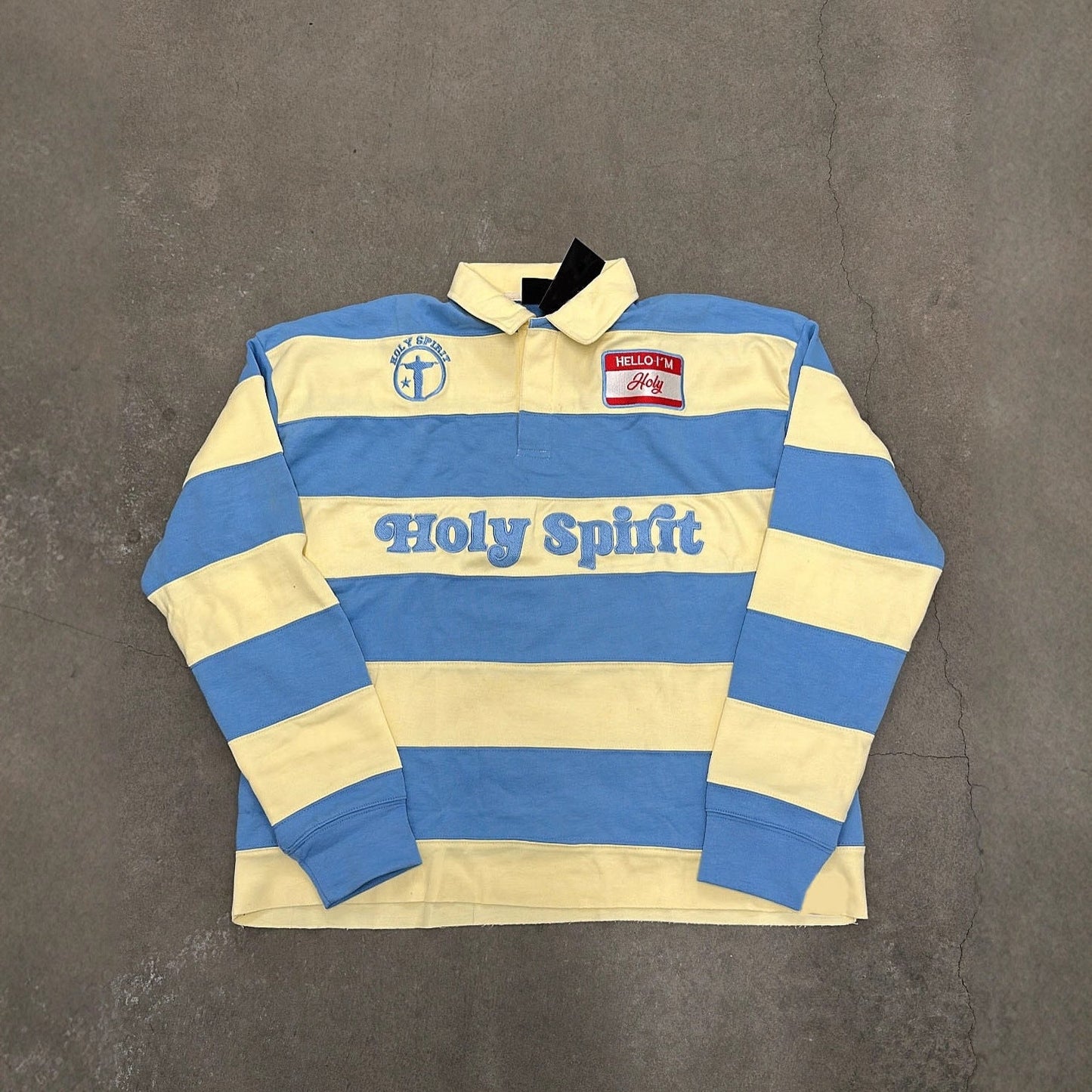 Retro Striped T-shirt With Letter Embroidery Top