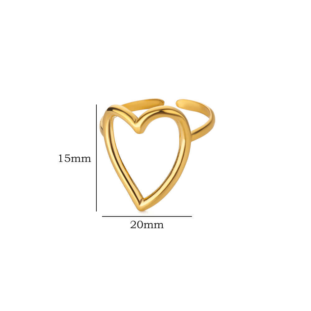 Geometric Line-cut Hollow Mens And Womens Ring