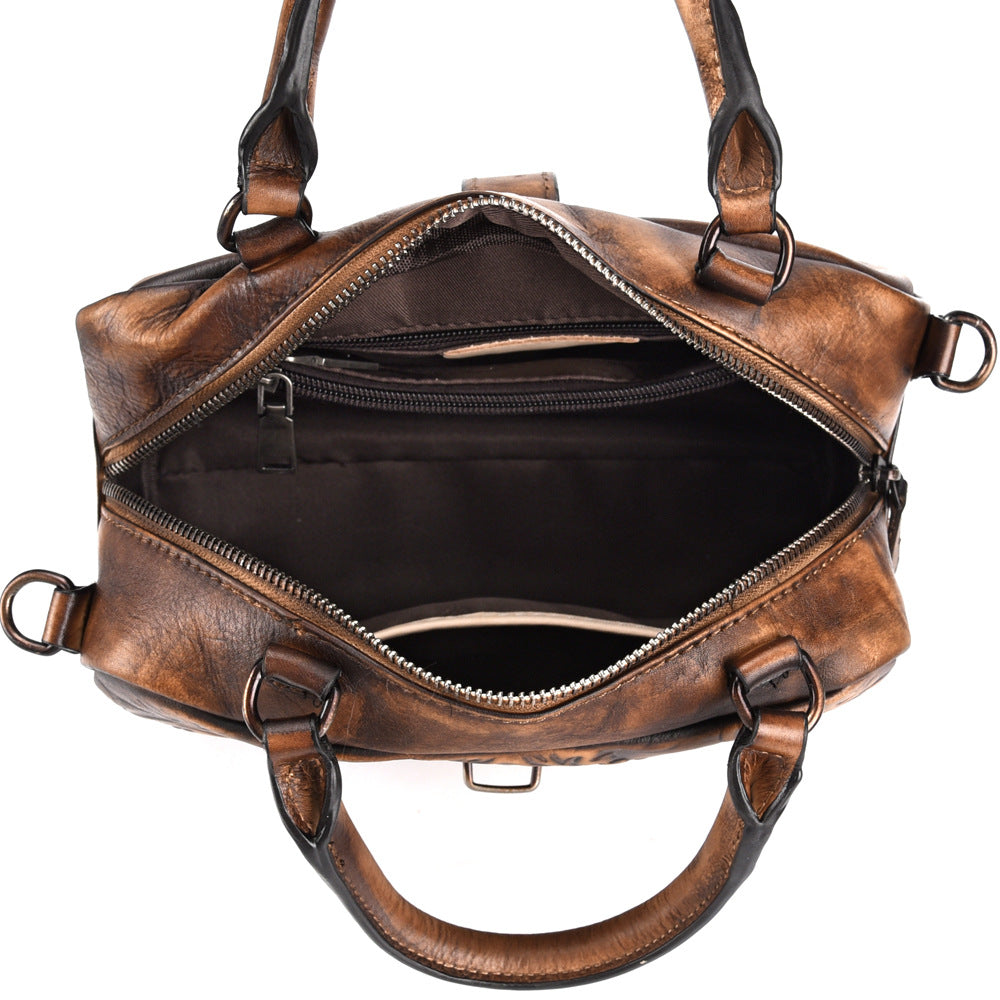 Crossbody Hand-rubbed Top-grain Leather Bag