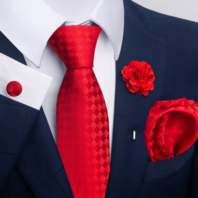 Men's Tie Suit Pocket Square Combo 8