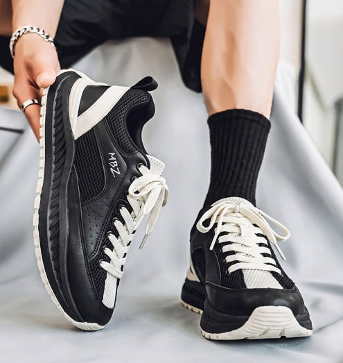 Men's Shoes 2026 Summer & Autumn New Arrival, Breathable Mesh Low-Top Soft Sole Sneakers, Four-Season Height-Increasing Thick Sole Dad Shoes For Men