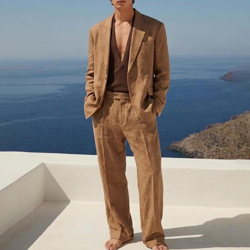 New Autumnwinter Retro-style Jacket And Trousers Set