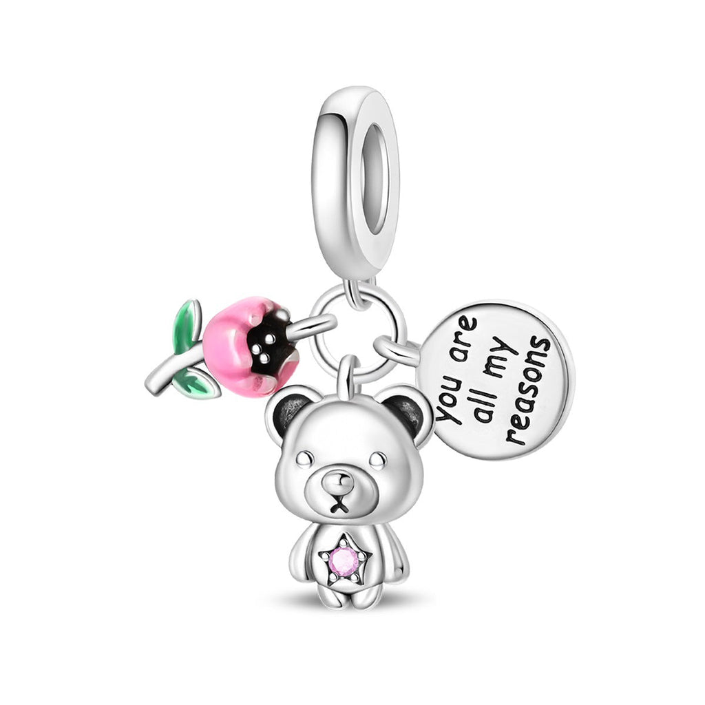Silver-Plated Cute Pet Animal Beaded Bracelet For Women