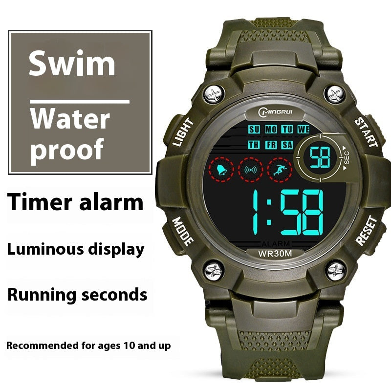 Waterproof Anti-fall Multifunctional Sports Student Electronic Watch