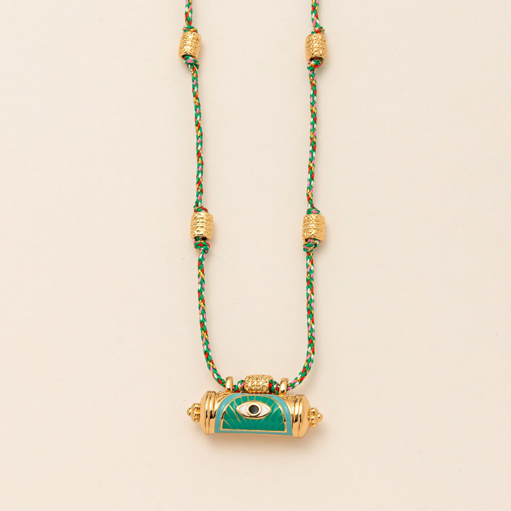 Evil Eye Kaleidoscope Necklace Clavicle Chain