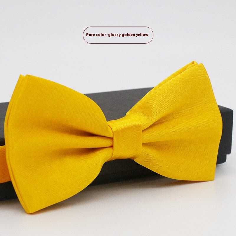 Men's Solid Color Formal Wear Wedding Business Casual Groom Groomsman Bow Tie