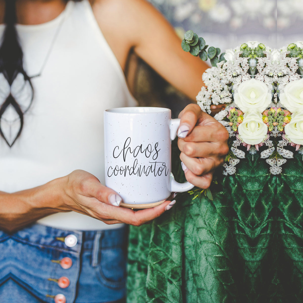 Chaos 16oz Ceramic Coffee Mug Funny Chaos Coordinator Mug For Busy Parents And Office