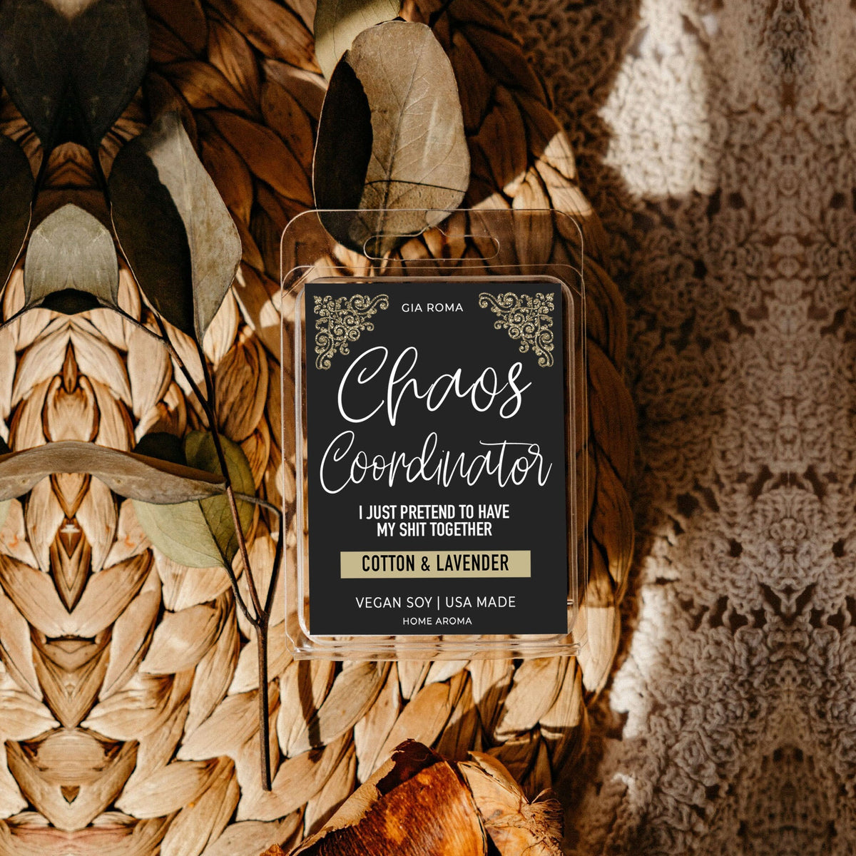 Pains de cire parfumés en cire de soja assortis - Choisissez le parfum et la couleur de l'étiquette