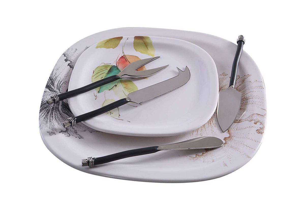 Vibhsa Cheese knives set of 4 (Stainless Steel, curved handle)