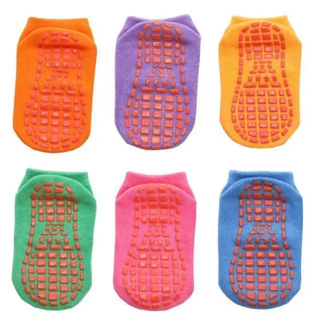 Children Cotton  6 Pairs/Set Anti-slip Socks For Boys Girl Rubber Kid Floor Sock With Grips For 0 To 6 Years Kids