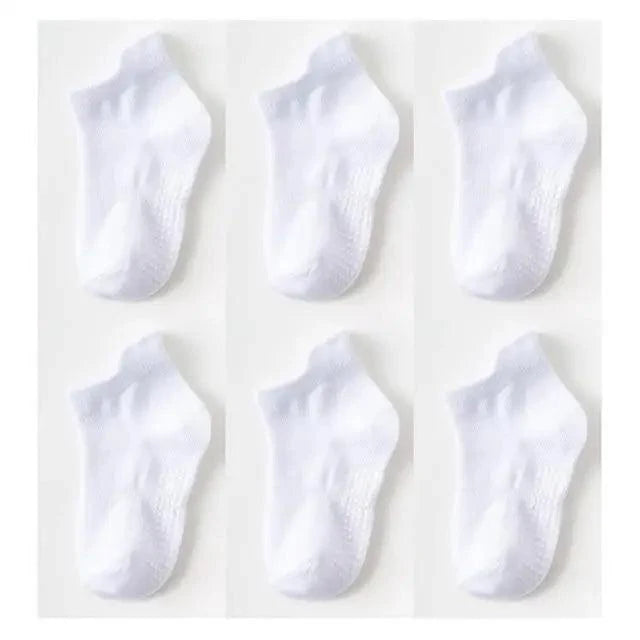 Children Cotton  6 Pairs/Set Anti-slip Socks For Boys Girl Rubber Kid Floor Sock With Grips For 0 To 6 Years Kids