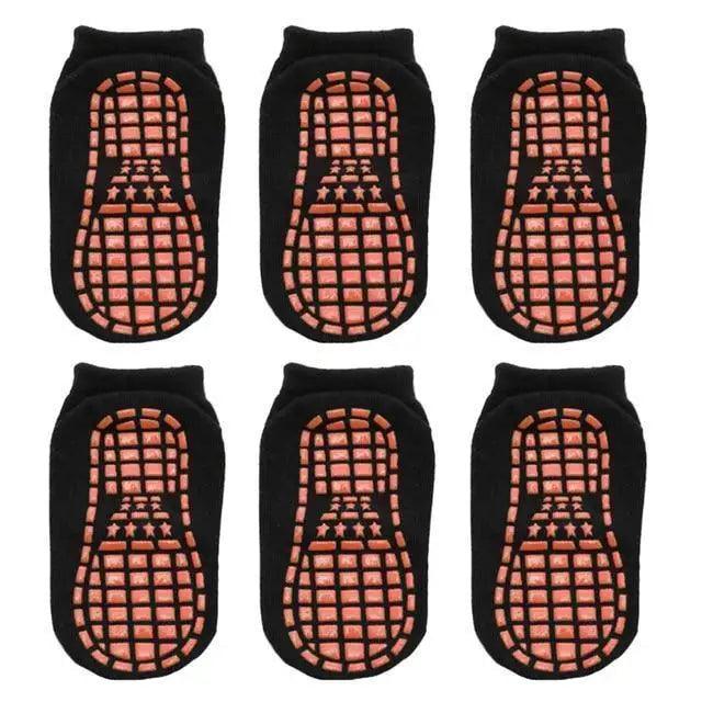 Children Cotton  6 Pairs/Set Anti-slip Socks For Boys Girl Rubber Kid Floor Sock With Grips For 0 To 6 Years Kids