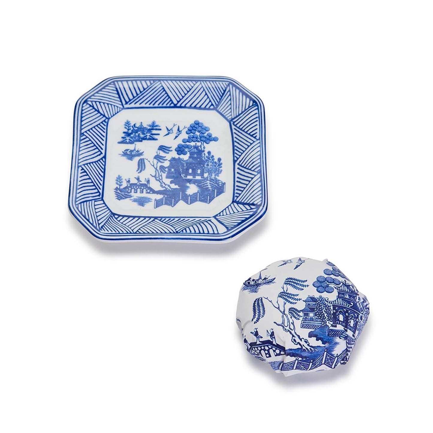 Seifenschale und Schmuckschale im Chinoiserie-Stil – Dekoratives Seifenablage-Geschenk aus Keramik