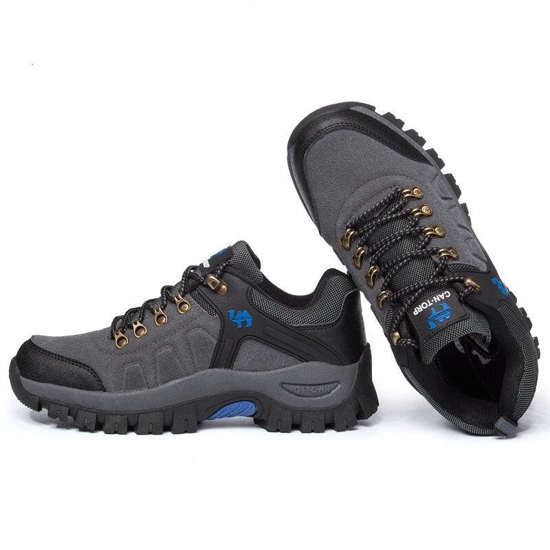 Klassische Herren-Wanderschuhe Schnür-Sport-Outdoor-Jogging-Wander-Kletterschuhe Halbhohe Stiefel Stoßdämpfend Rutschfest Wasserabweisend Arbeits-Outdoorschuhe