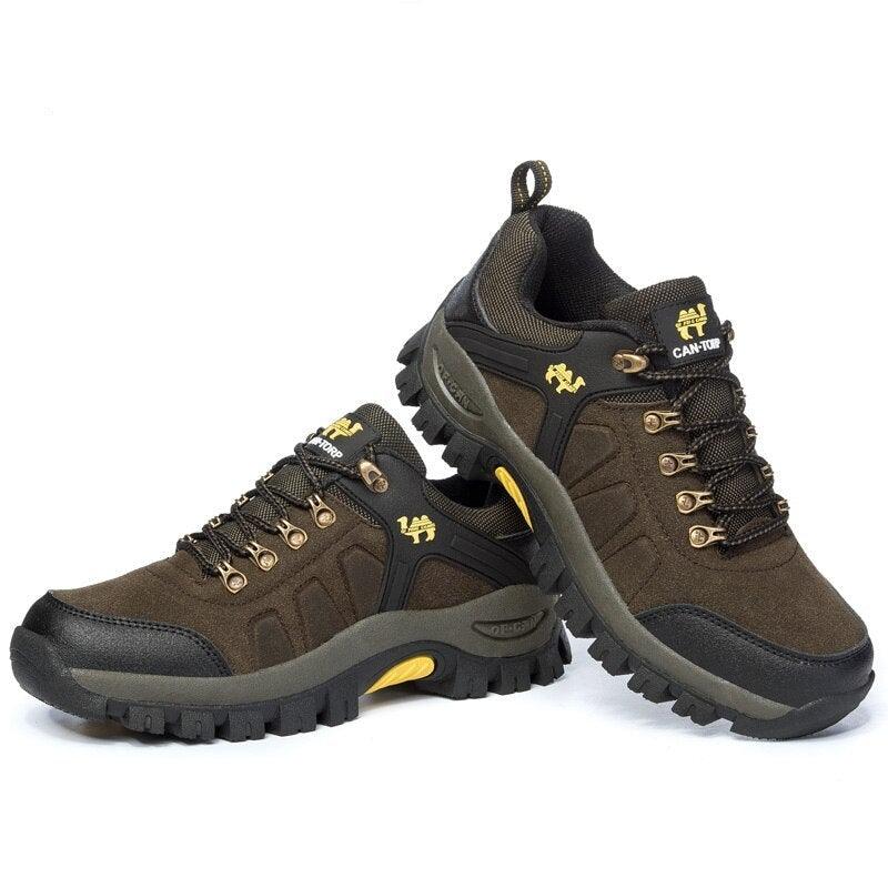 Klassische Herren-Wanderschuhe Schnür-Sport-Outdoor-Jogging-Wander-Kletterschuhe Halbhohe Stiefel Stoßdämpfend Rutschfest Wasserabweisend Arbeits-Outdoorschuhe