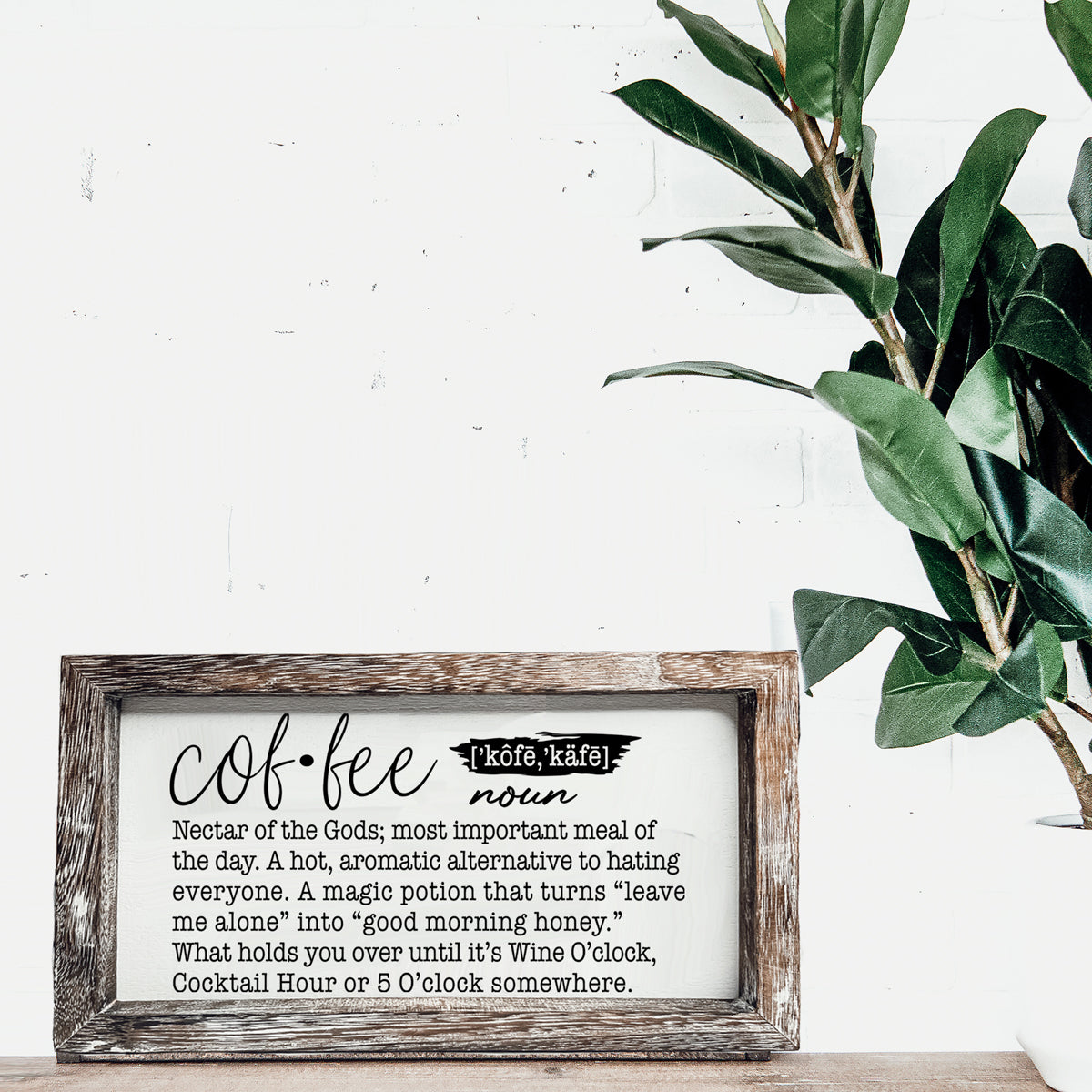 Coffee Definition Wooden Sign For Coffee Bar Decor Rustic Kitchen Wall Art Scientific Humor