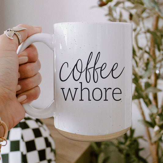 Tasse à café en céramique 47 cl Coffee Whore - Grande tasse amusante et insolente pour le matin