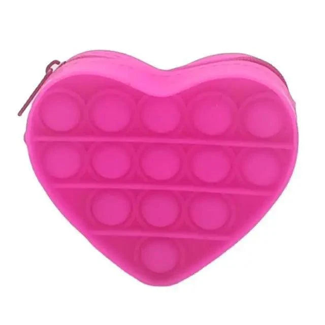 Colorful Stress Relief Squeeze Anti Stress Pop It Soft Pencil Case For Students Rainbow Color School Case