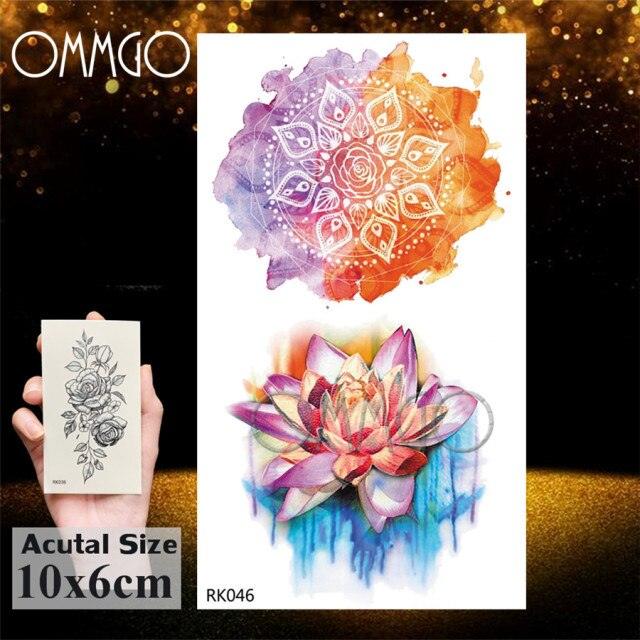 Colorful Tribal Tattoo Feather Temporary Tattoos Custom Waterproof Modern Tatoos Luxury Design