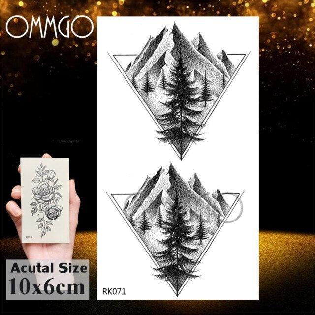 Colorful Tribal Tattoo Feather Temporary Tattoos Custom Waterproof Modern Tatoos Luxury Design