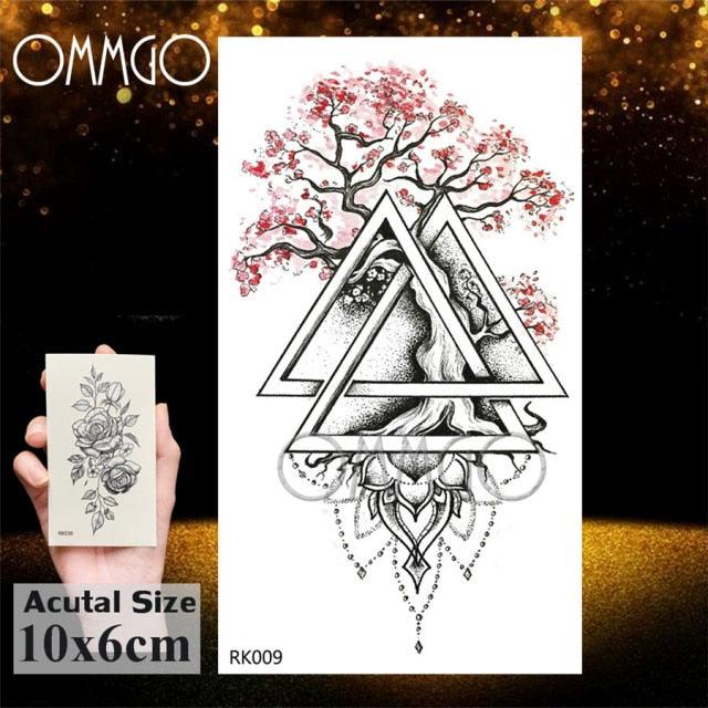Colorful Tribal Tattoo Feather Temporary Tattoos Custom Waterproof Modern Tatoos Luxury Design