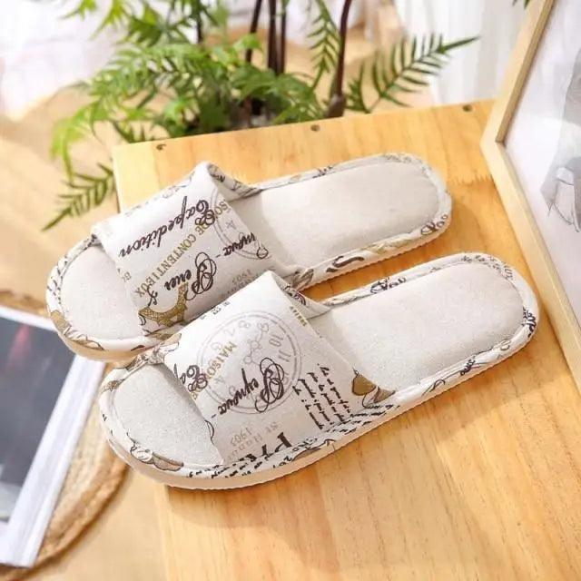 Comfortable Elegant Flower Design Indoor Soft Slipper Spring Autumn Lightweight Flip Flops For Women Classic Bedroom Slippers Ladies Foldable Flip Flops