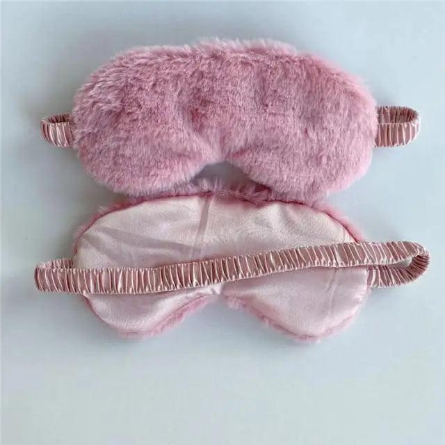 Comfortable Soft Plush Sleep Eye Mask Sleeping Masks Night Eyeshade Women Traveling Eye Patch Cute Design Cozy Fluffy Eye Mask