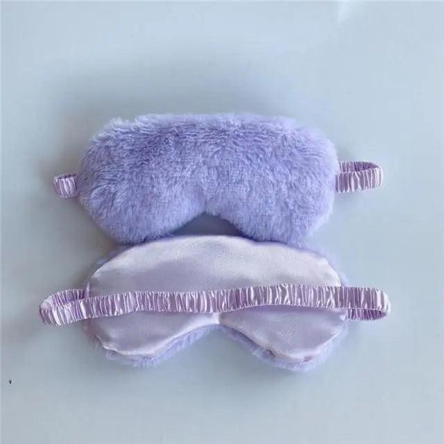 Comfortable Soft Plush Sleep Eye Mask Sleeping Masks Night Eyeshade Women Traveling Eye Patch Cute Design Cozy Fluffy Eye Mask