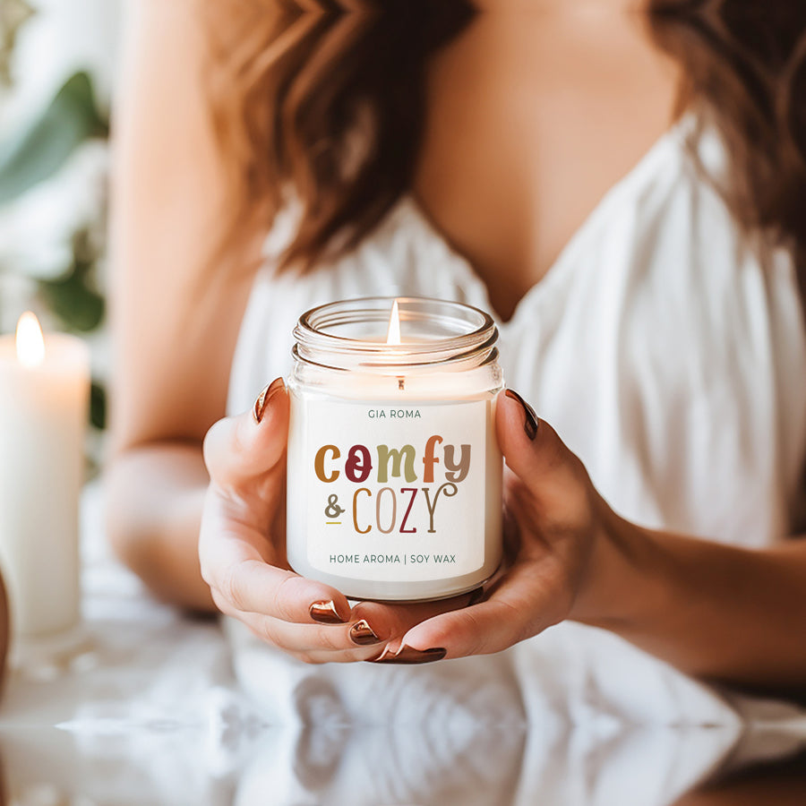 Pumpkin Spice Soy Candle 9oz Jar, Vanilla Whipped Cream Cinnamon