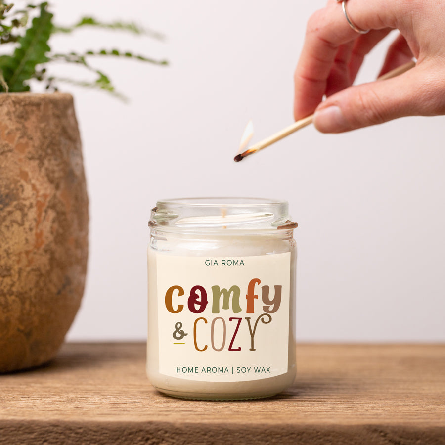 Pumpkin Spice Soy Candle 9oz Jar, Vanilla Whipped Cream Cinnamon