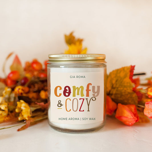 Pumpkin Spice Soy Candle 9oz Jar, Vanilla Whipped Cream Cinnamon