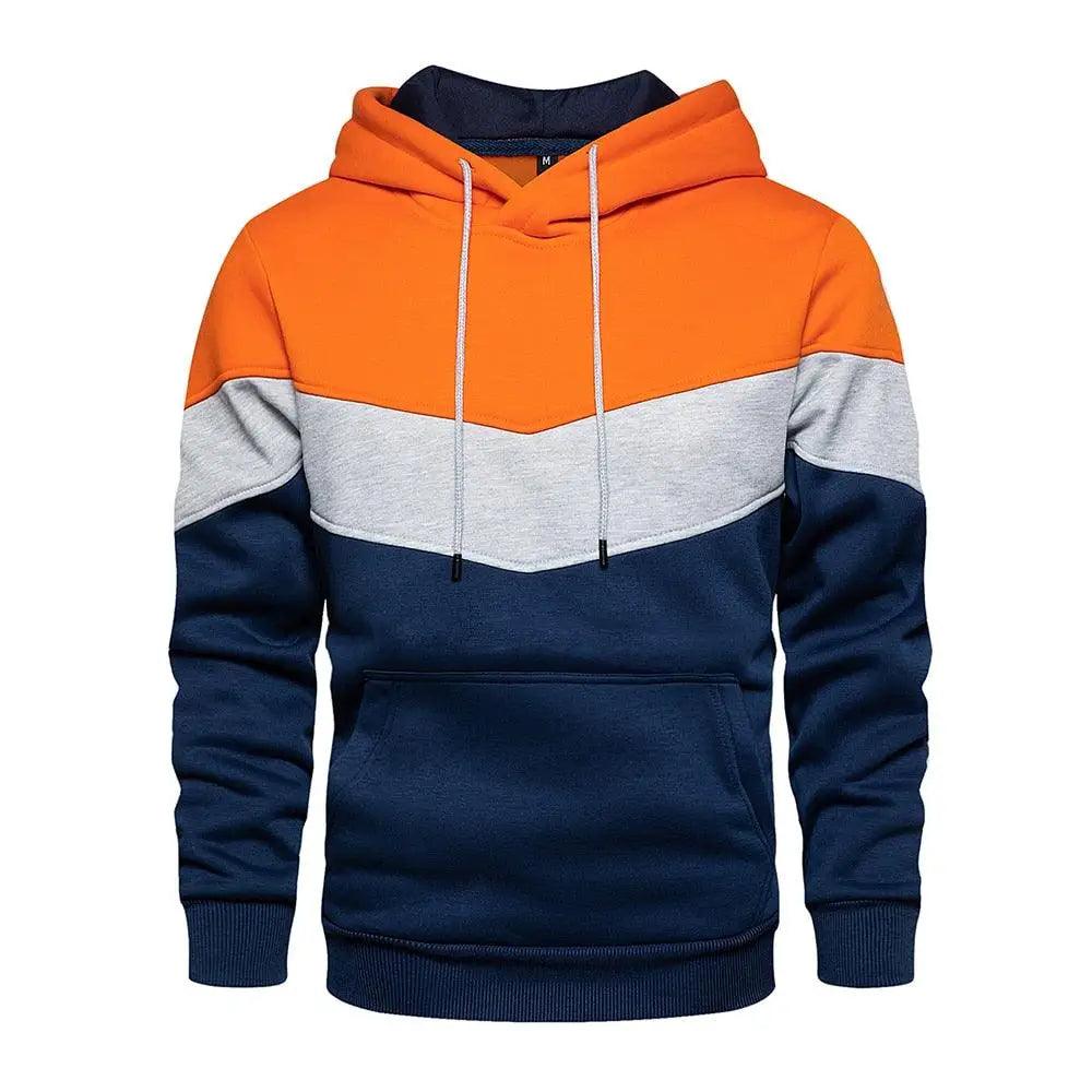 Cool Herren Patchwork Kapuzenpullover Hoodies Sportbekleidung Lässiger Lockerer Fleece Warmer Streetwear Moderne Herrenmode Herbst Winter Oberbekleidung Langarm Plissiert Bequemer Rundhals Herren Sweatshirts Workout Sport Lässiger Hoodie