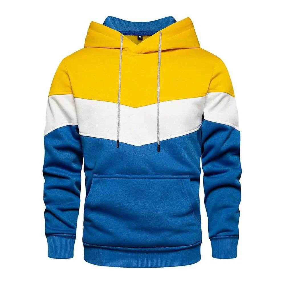 Cool Herren Patchwork Kapuzenpullover Hoodies Sportbekleidung Lässiger Lockerer Fleece Warmer Streetwear Moderne Herrenmode Herbst Winter Oberbekleidung Langarm Plissiert Bequemer Rundhals Herren Sweatshirts Workout Sport Lässiger Hoodie