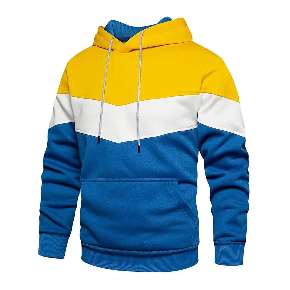 Cool Herren Patchwork Kapuzenpullover Hoodies Sportbekleidung Lässiger Lockerer Fleece Warmer Streetwear Moderne Herrenmode Herbst Winter Oberbekleidung Langarm Plissiert Bequemer Rundhals Herren Sweatshirts Workout Sport Lässiger Hoodie