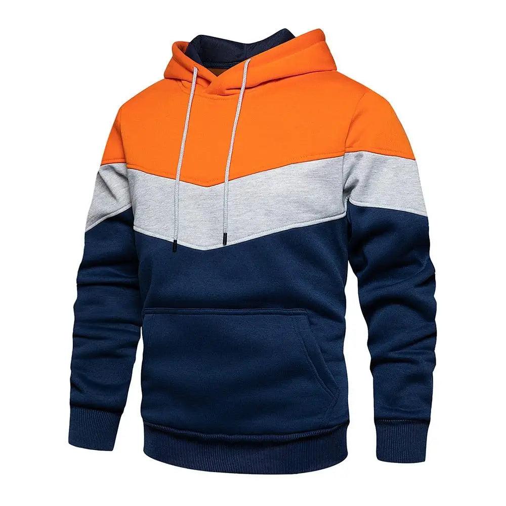 Cool Herren Patchwork Kapuzenpullover Hoodies Sportbekleidung Lässiger Lockerer Fleece Warmer Streetwear Moderne Herrenmode Herbst Winter Oberbekleidung Langarm Plissiert Bequemer Rundhals Herren Sweatshirts Workout Sport Lässiger Hoodie