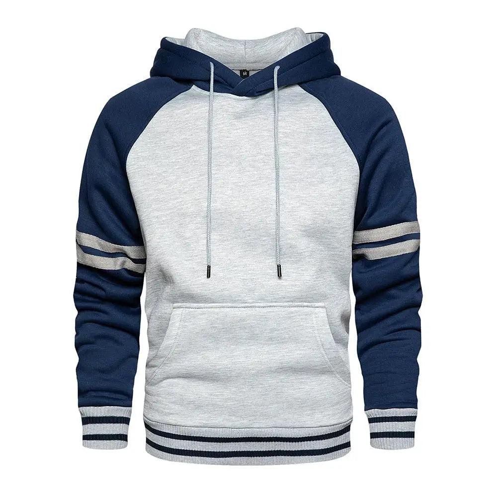 Cool Herren Patchwork Kapuzenpullover Hoodies Sportbekleidung Lässiger Lockerer Fleece Warmer Streetwear Moderne Herrenmode Herbst Winter Oberbekleidung Langarm Plissiert Bequemer Rundhals Herren Sweatshirts Workout Sport Lässiger Hoodie