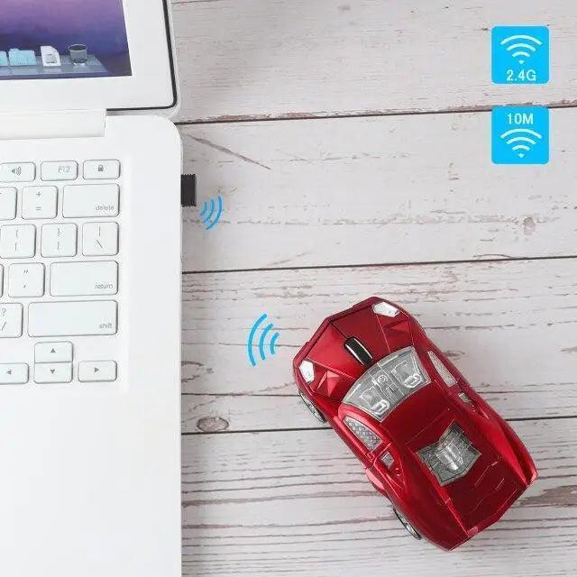 Cool Wireless Gaming Mice 2.4Ghz USB Receiver Wireless Sports Car Mouse Fashion 1600DPI Ergonomic 3D Mini Mice For PC Laptop